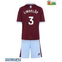 Aston Villa Victor Lindelof #3 Hjemmedraktsett Barn 2026-27 Kortermet (+ Korte bukser)